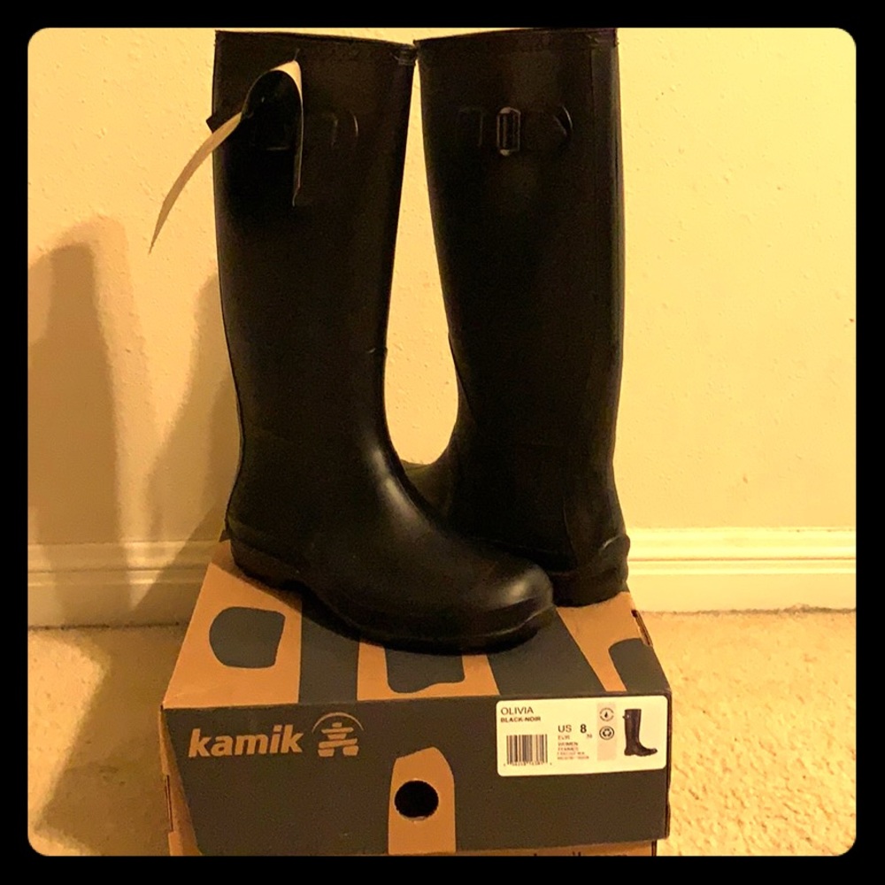 Kamik Rain Boots - Oliva Black - Noir Black
